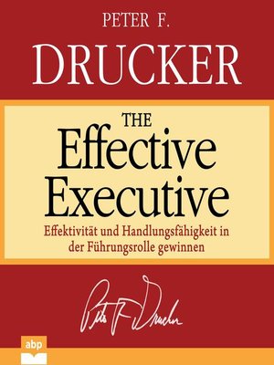 cover image of The Effective Executive